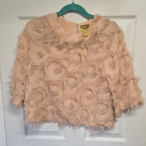 H&M Soft Pink Fringe Top
